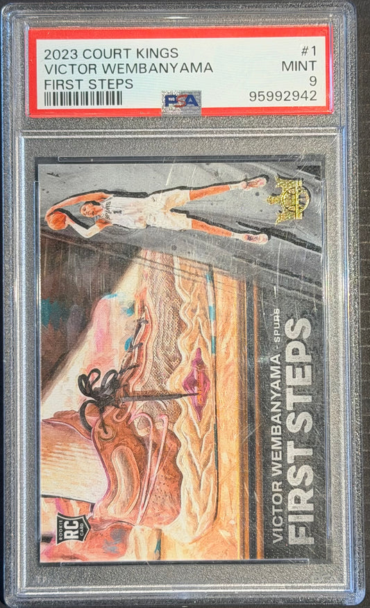 Victor Wembanyama #1 2023 First steps Court Kings PSA 9