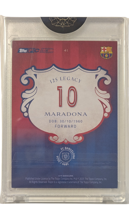 Diego Maradona #41 Green 050/150 [2024-25 Topps FC Barcelona Team Set]