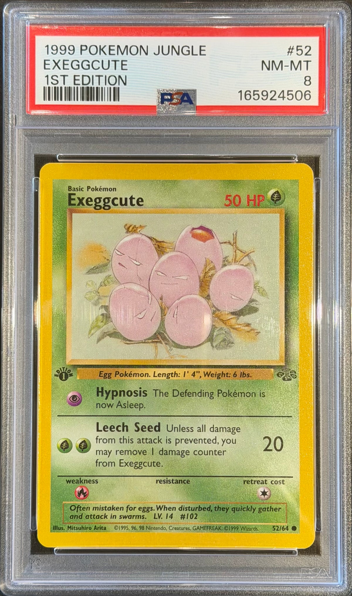 Exeggcute 52/64 1ST Edition PSA 8 1999 Pokemon Jungle