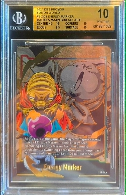 2024 Dragon Ball Super Energy Marker Babidi & Majin Buu Alternate Art Pristine 10 Beckett