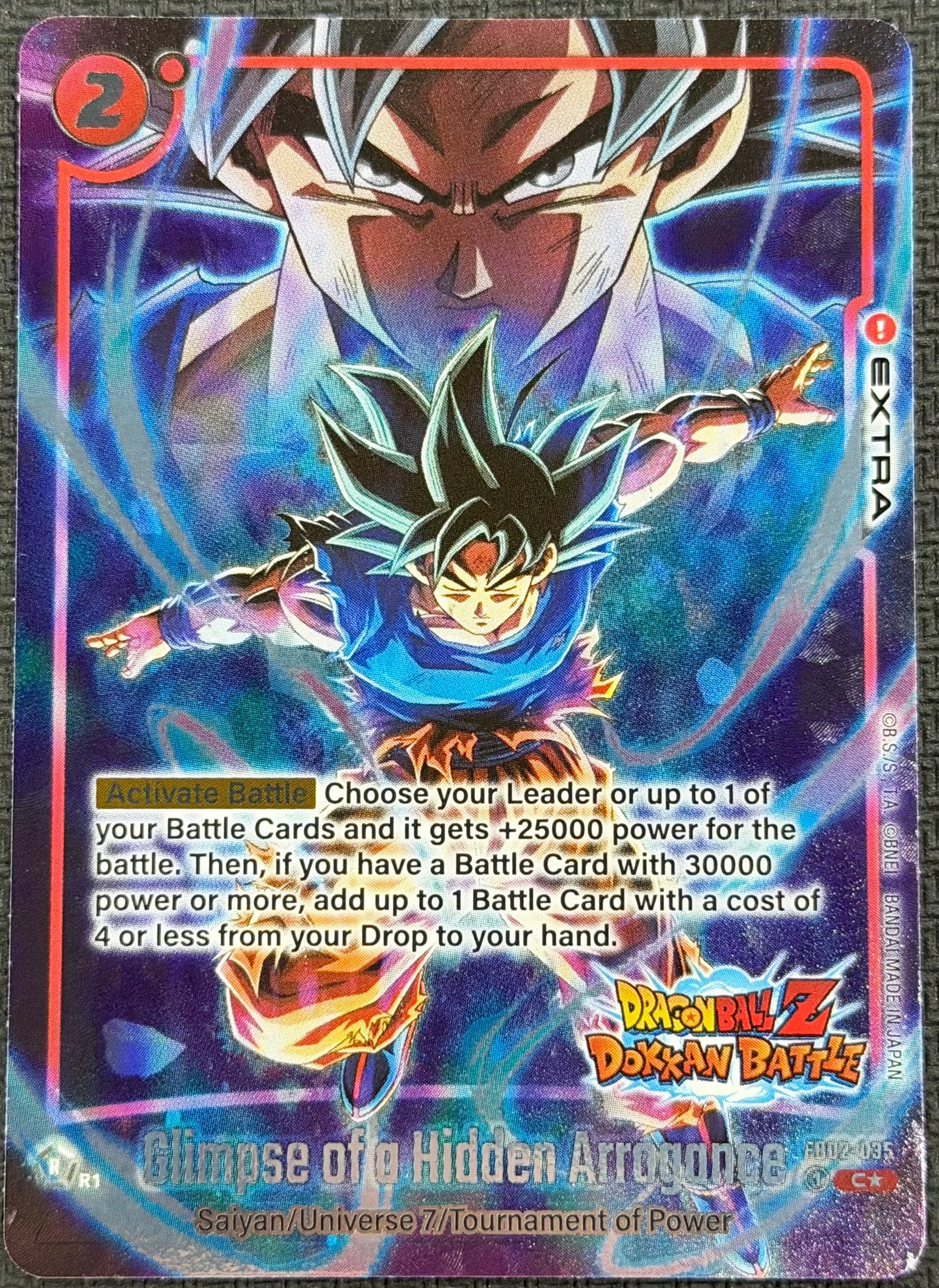 Glimpse of a Hidden Arrogance Alternate Art FB02-035 Dokkan Battle