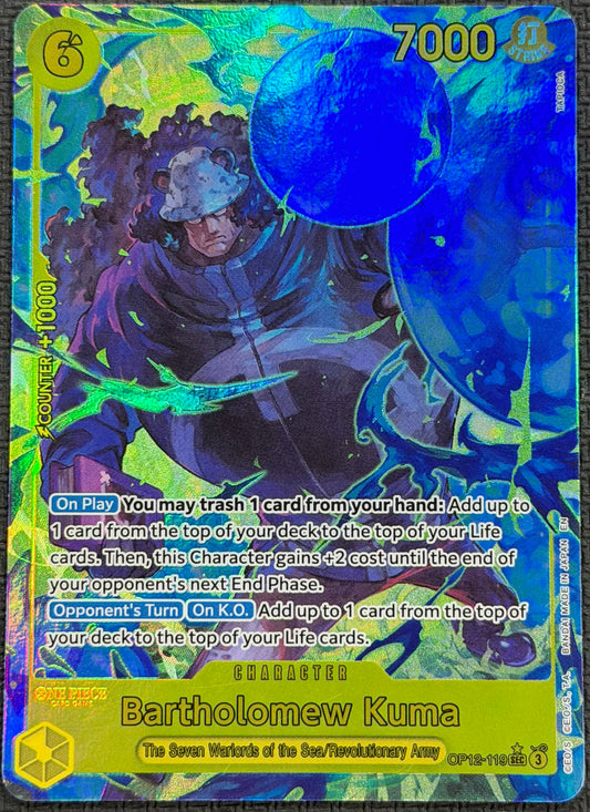 Bartholomew Kuma OP12-119 SEC Alternate Art