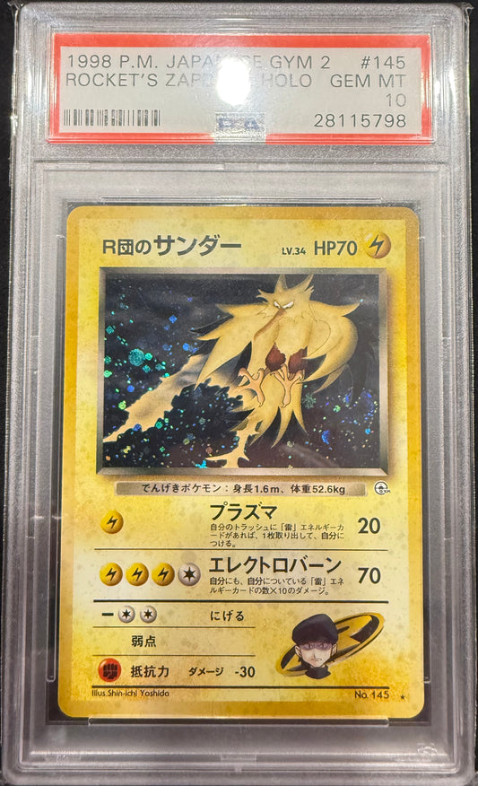 Rockets Zapdos 1998 Japanese GYM 2 145 PSA 10