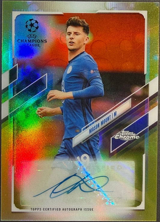 Mason Mount Autograph topps chrome UEFA 2020/21 CA-MM