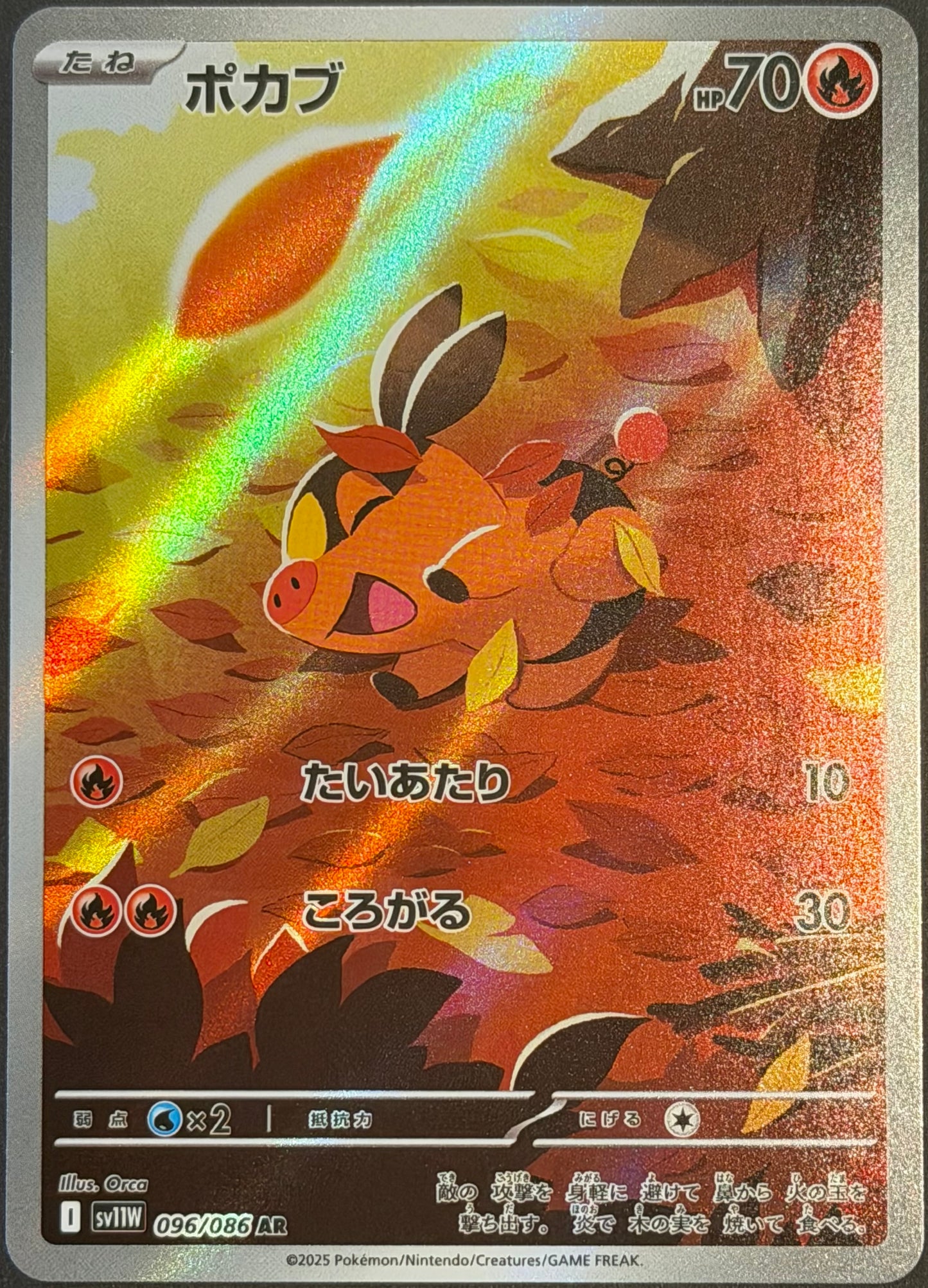 Tepig 096/086 AR Japanese White Flare