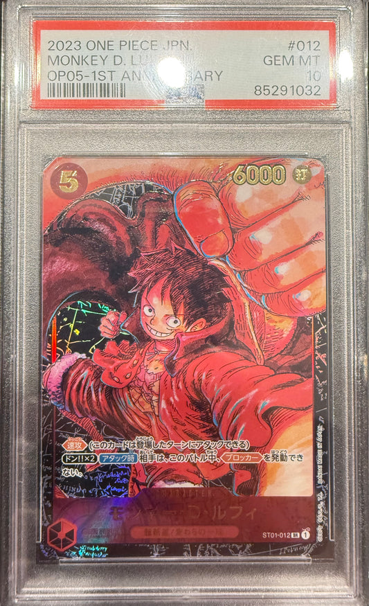 Monkey D Luffy Japanese st01-012 PSA 10