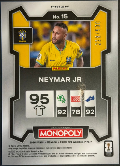 Neymar Jr Gold Shimmer 228/500 FIFA World Cup monopoly 2026