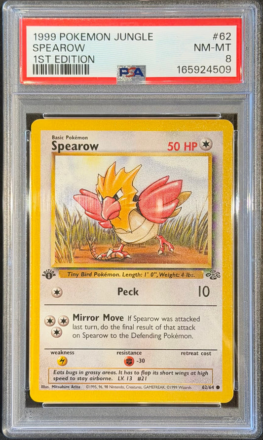 Spearow 62/64 1ST Edition PSA 8 1999 Pokemon Jungle
