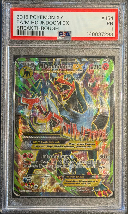MHoundoom EX 154/162 PSA 1 Full Art [X Y BreakThrough]