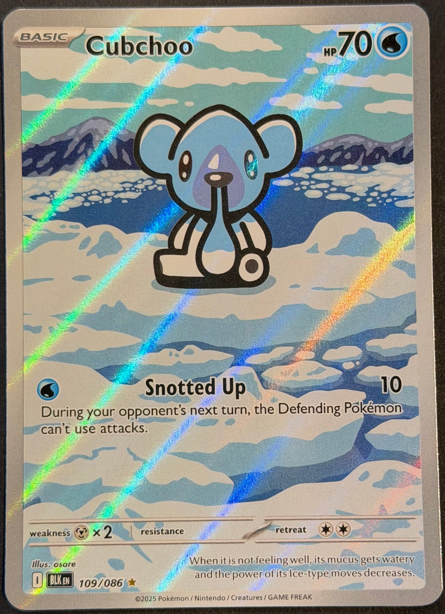 Cubchoo 109/086 illustration Rare Black Bolt