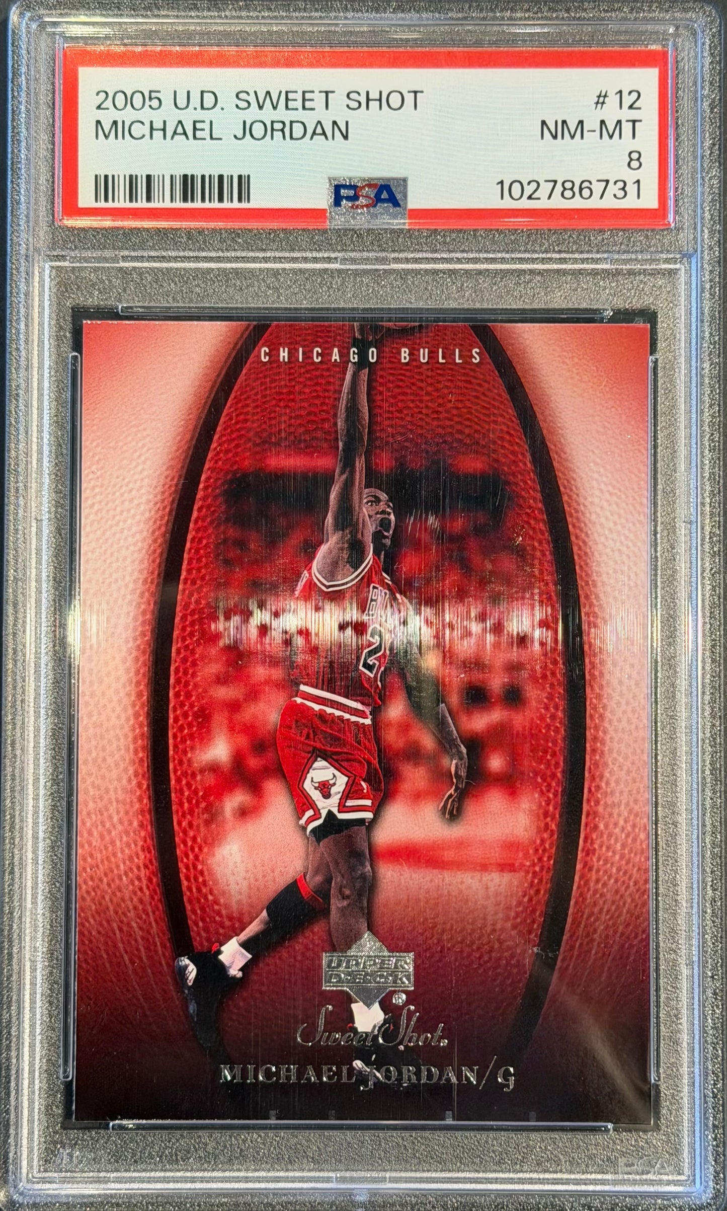 Michael Jordan PSA 8 2005 Upper Deck sweet shot