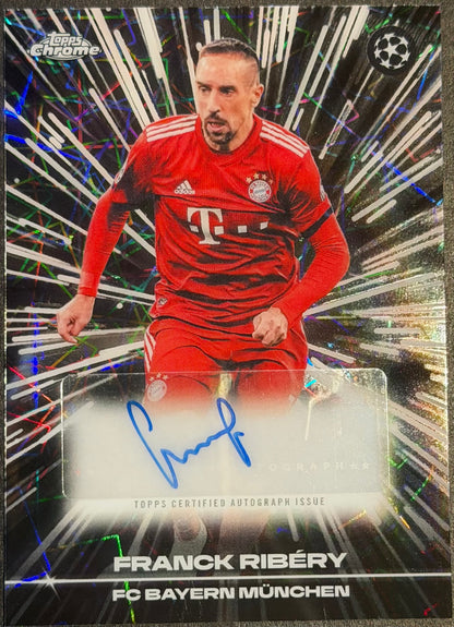 Franck Ribery 2025-26 Topps Chrome UCC Autograph Black Lazer Bayern Munich
