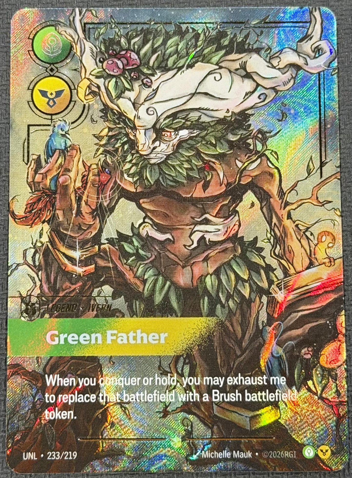 Green Father Ivern Overnumbered 233/219 - Riftbound Unleashed TCG English