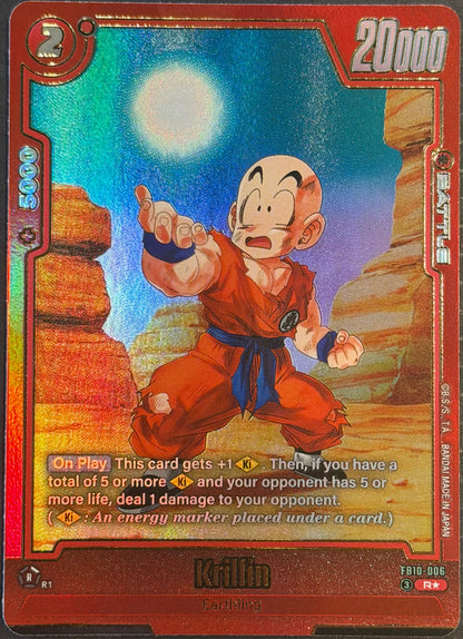Krillin FB10-006 R* Visual Alt-Art Dragon Ball Fusion World Cross Force