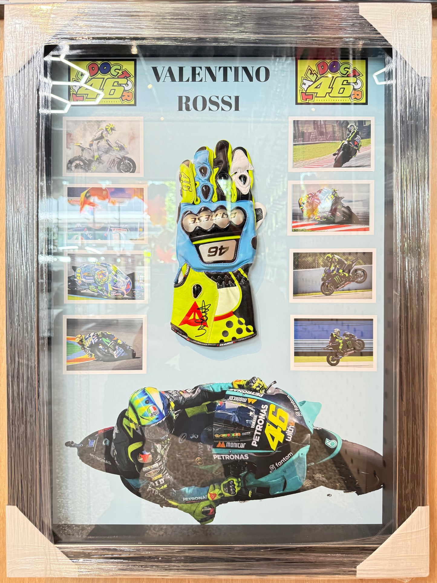 Valentino Rossi Signed Glove Framed COA