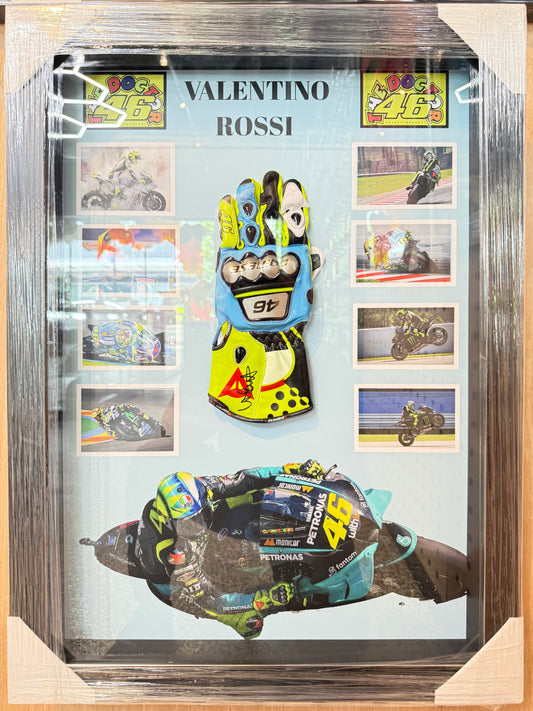 Valentino Rossi Signed Glove Framed COA