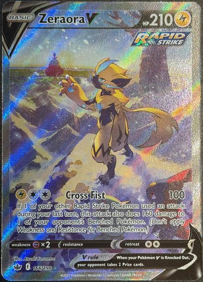 Zeraora V 166/198 Alternate Art Rare Chilling Reign