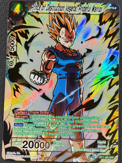 Prince Of Destruction Vegeta, Prideful Warrior SPR Special Rare BT11-066