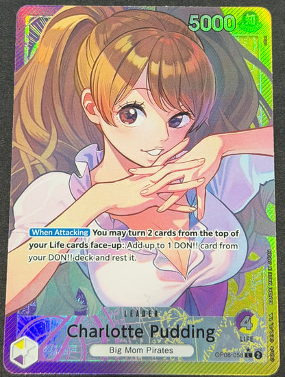 Charlotte Pudding OP08-058 Alternate Leader Art