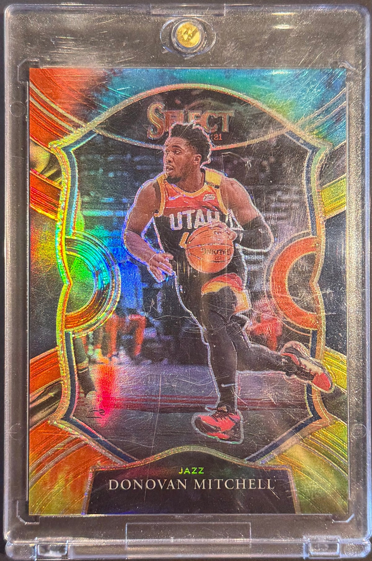 Donovan Mitchell #27 tie-dye 18/25 2020-21 Panini Select - Concourse