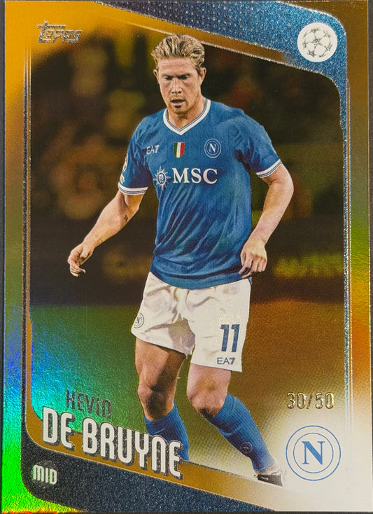 Kevin De Bruyne 30/50 Gold Topps Club Competitions 25/26
