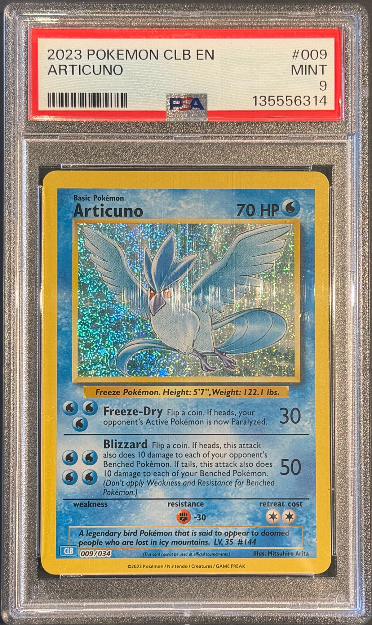 PSA 9 Articuno 009/034 classic Collection English 2023
