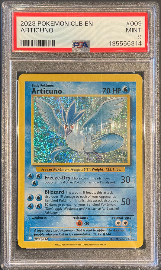 PSA 9 Articuno 009/034 classic Collection English 2023