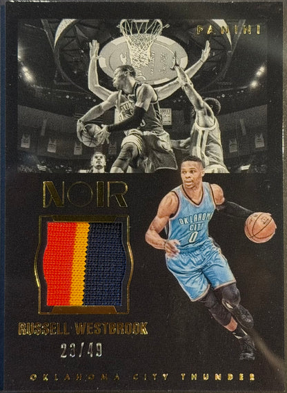Russell Westbrook 23/49 Game worn patch panini NOIR 2015-16