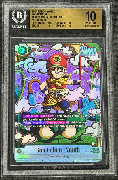 2024 DBS Son Gohan : Youth FB03-139 Alternate Art SCR Beckett 10