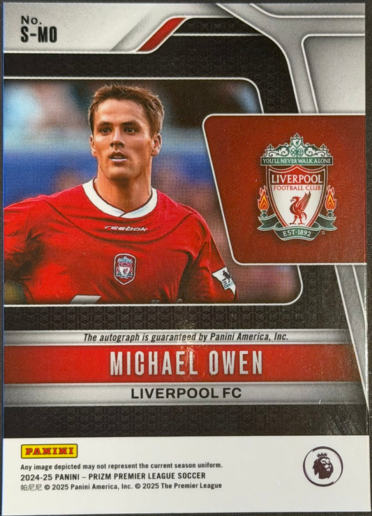 Michael Owen Panini Prizm Autograph Card