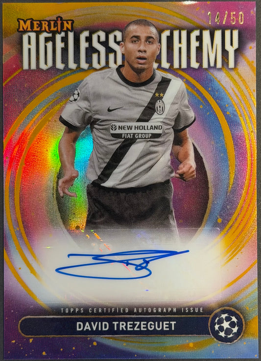 David Trezeguet 14/50 Ageless Alchemy Gold 2024-25 Topps Merlin