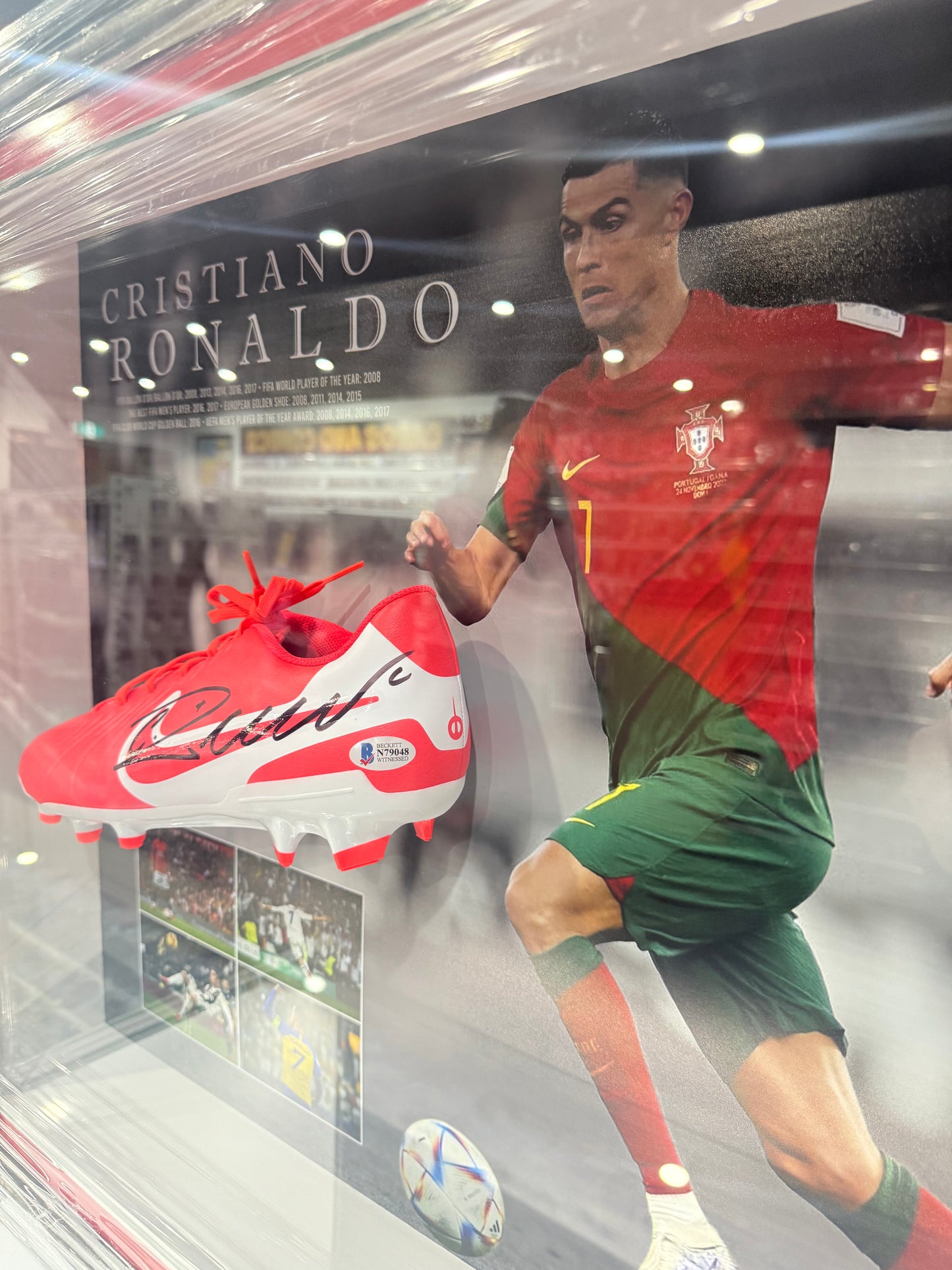 Cristiano Ronaldo Autographed Boot Framed [Beckett Certified]