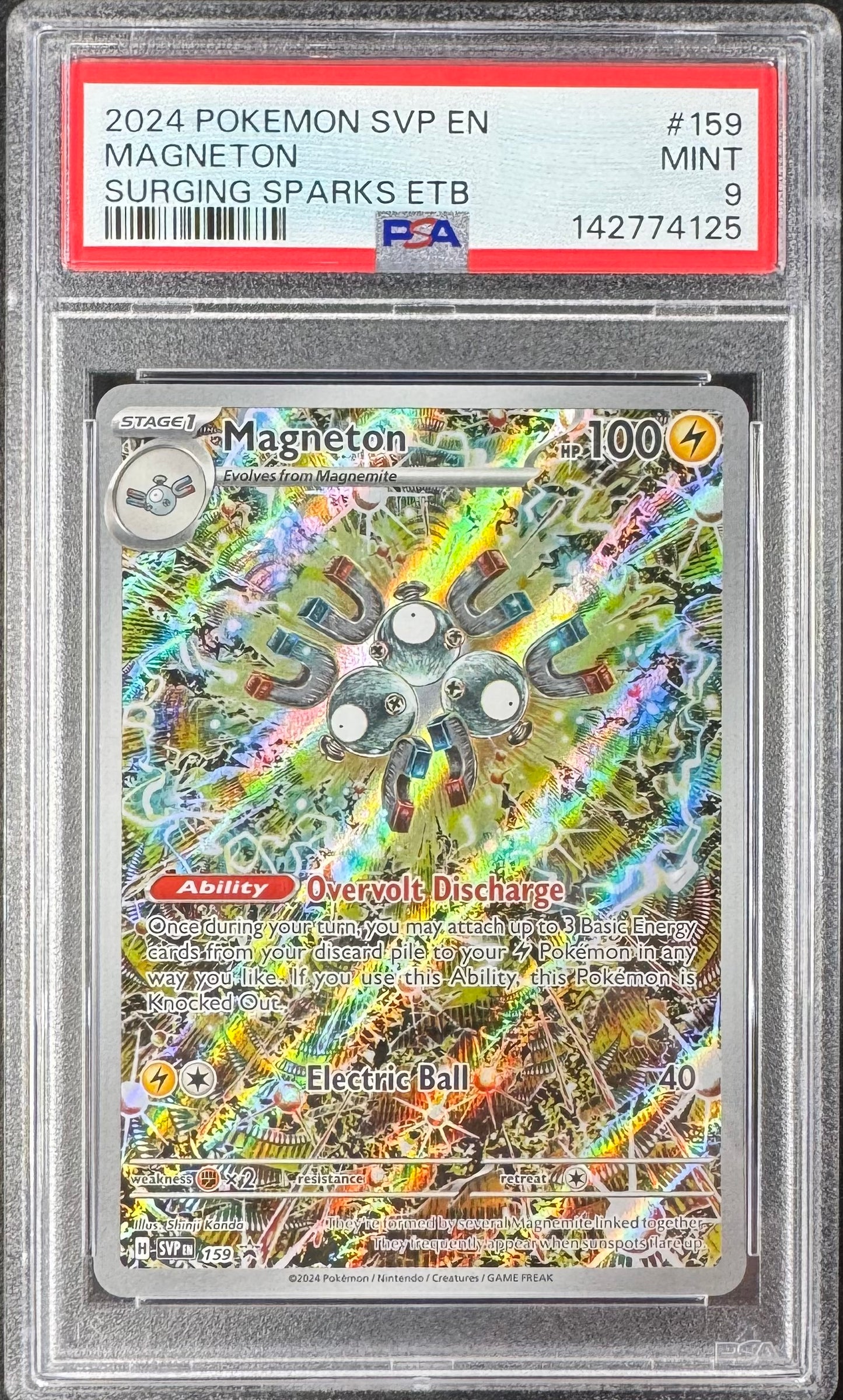 2024 Pokemon Magneton SVP 159 Black Star Promo PSA 9