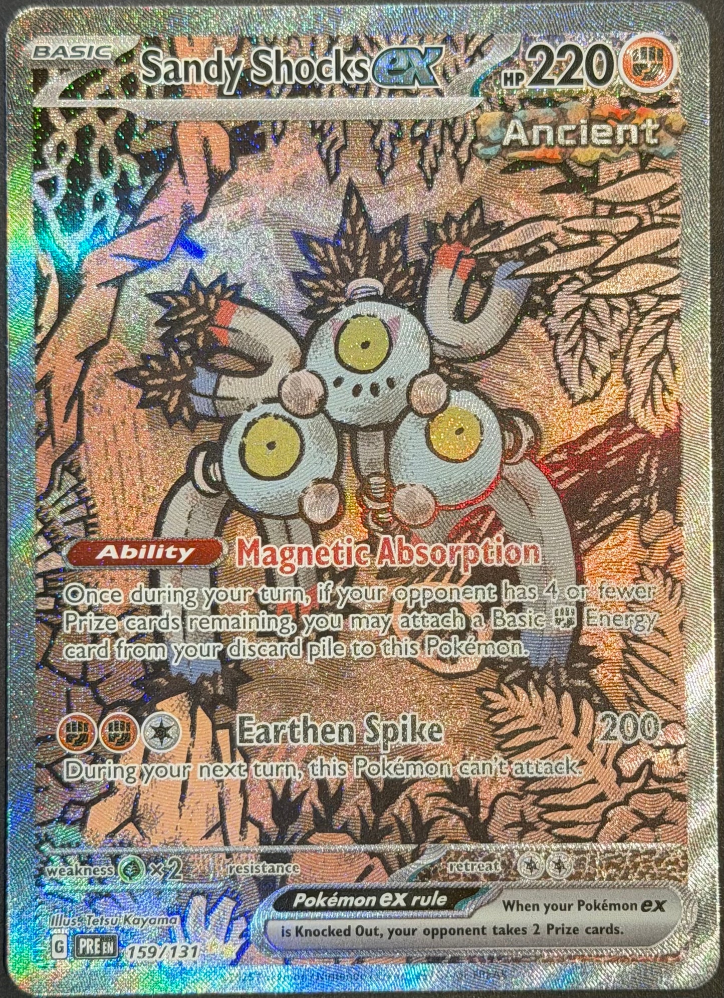 Sandy shock ex 159/131 Special Illustration Rare Prismatic Evolutions