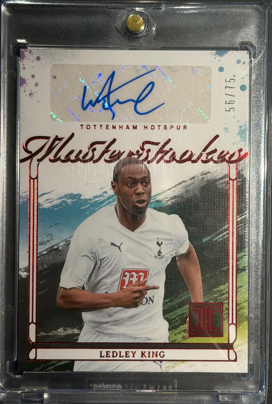 LEDLEY KING 56/99 AUTO PANINI IMPECCABLE PREMIER LEAGUE MASTERSTROKES