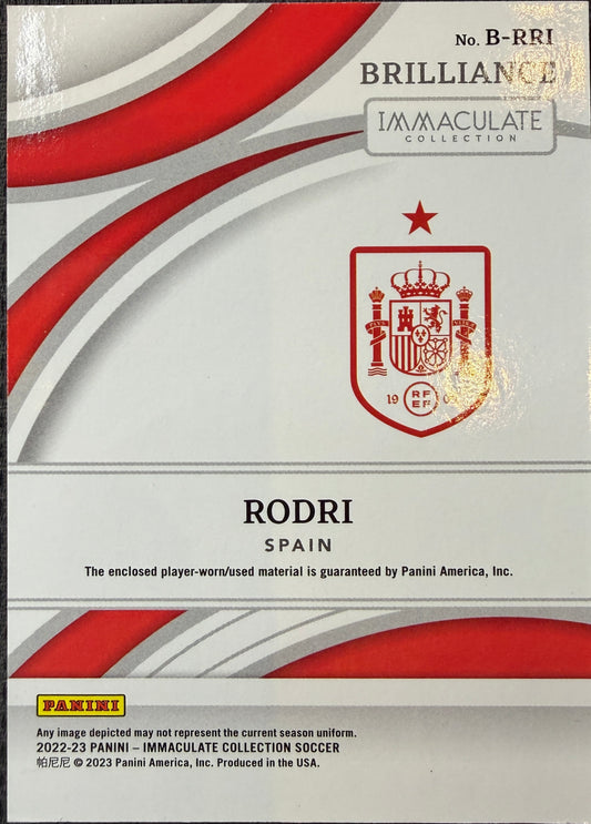 2022-23 Panini Immaculate Brilliance 11/99 Rodri Patch