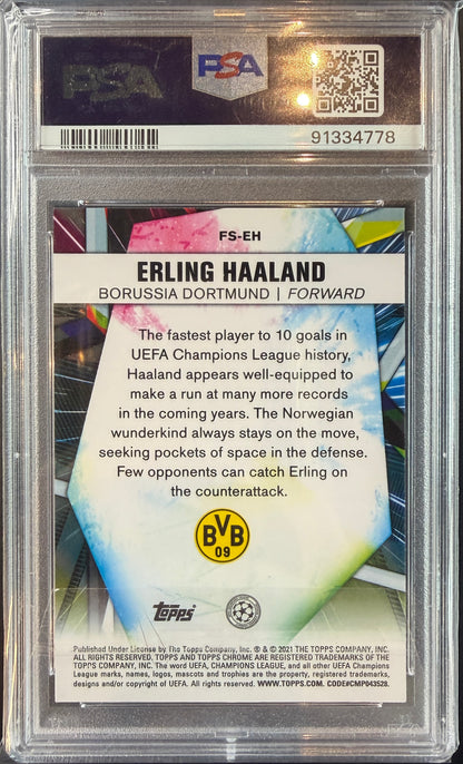 Erling Haaland 2020/21 Topps Chrome ULC Future Stars PSA 10