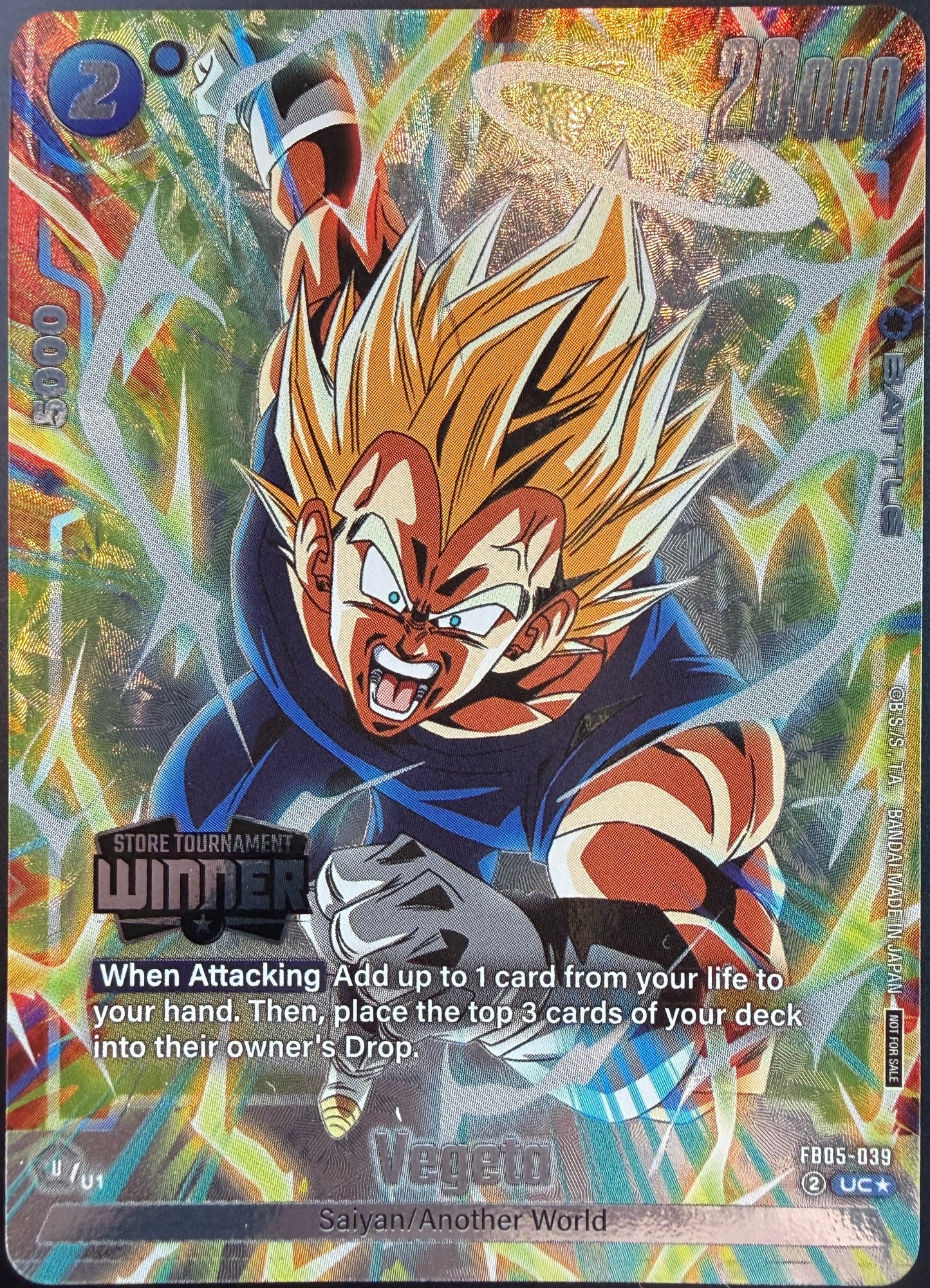Vegeto Winner Card FB05-039
