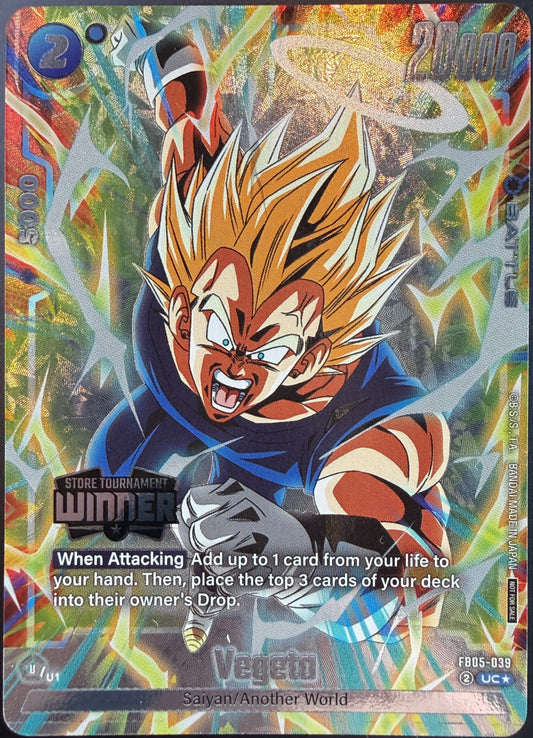 Vegeta Winner Card FB05-039 Alternate Art