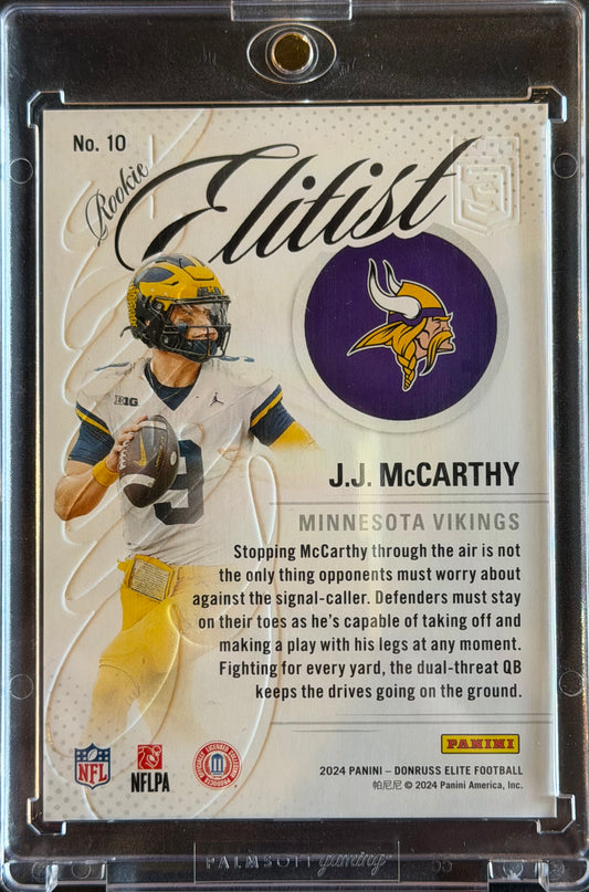 J.J McCarthy 5/5 Rookie Elitist Gold