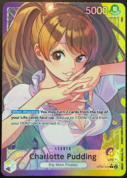 Charlotte Pudding OP08-058 Alternate Art Leader