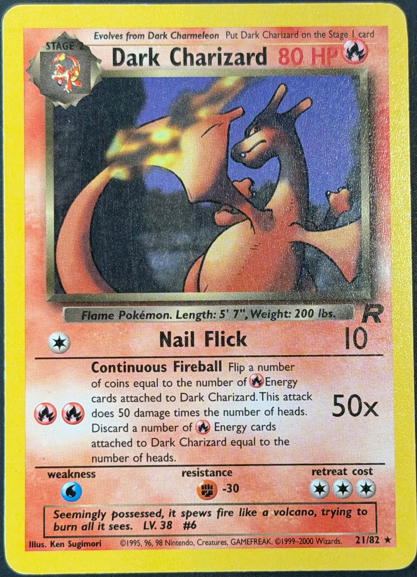 Dark Charizard 21/82 Non-Holo Rare MP