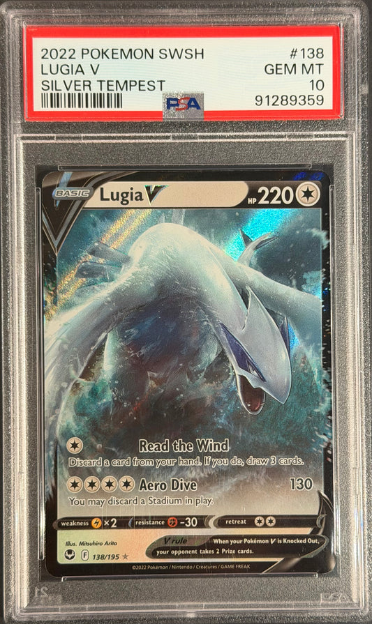 2022 Pokemon Lugia V 138/195 PSA 10