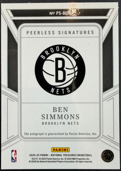 Ben Simmons 21/75 2024/25 National Treasures Basketball Auto
