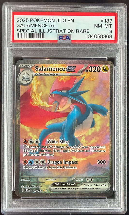Salamence EX 187/159 [Journey Together] PSA 8