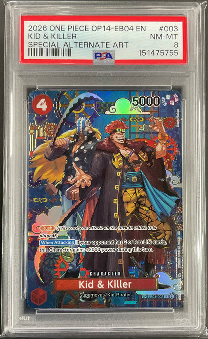 Kid & Killer EB01-003 Alternate Art PSA 8