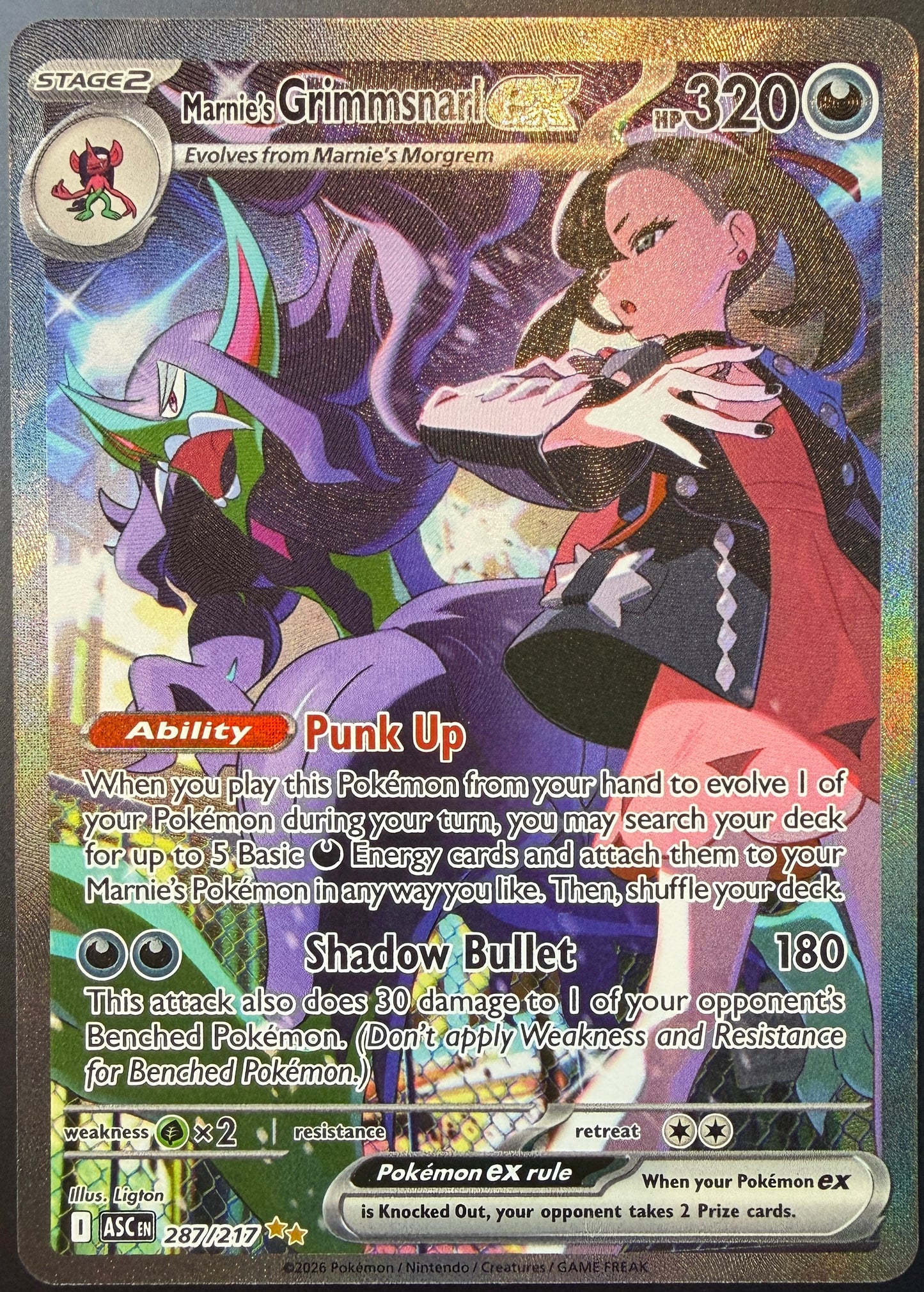 Marnie’s Grimmsnarl ex 287/217 [Ascended Heroes]