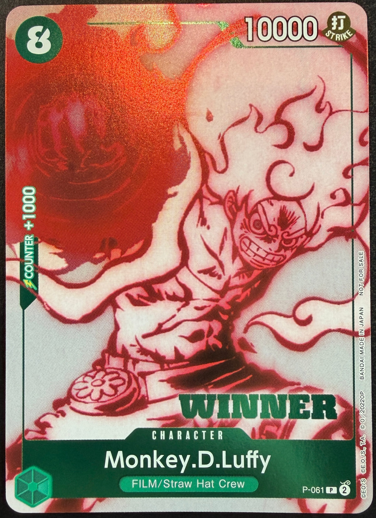 Monkey.D.Luffy P-061 Winner Stamp