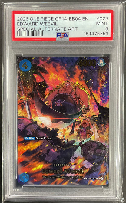 Edward Weevil EB01-023 Alternate Art PSA 9