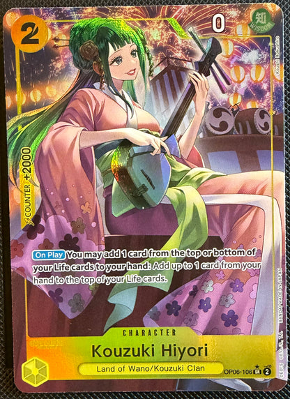 Kouzuki Hiyori SR Alternate Art OP06-106 [Wings of the Captain]